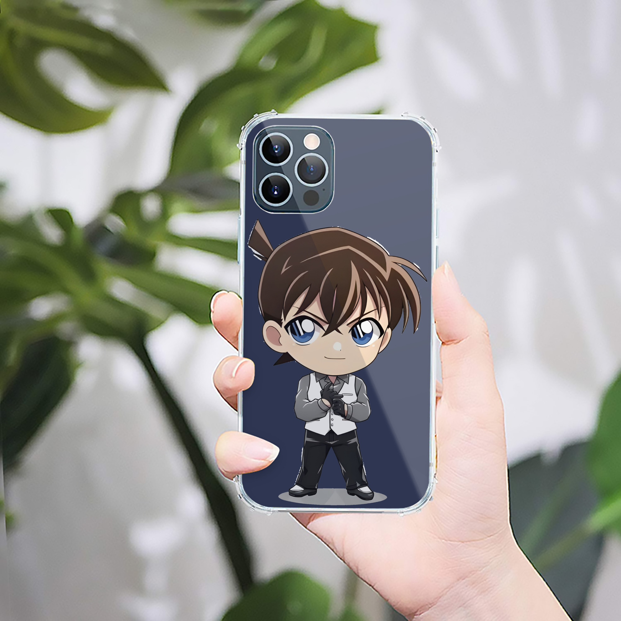 （画像用） 名探偵コナン 江戸川 コナン Detective Conan Conan Edogawa 【iPhone 12シリーズ対応】透明スマホケース（クリアソフトケース）